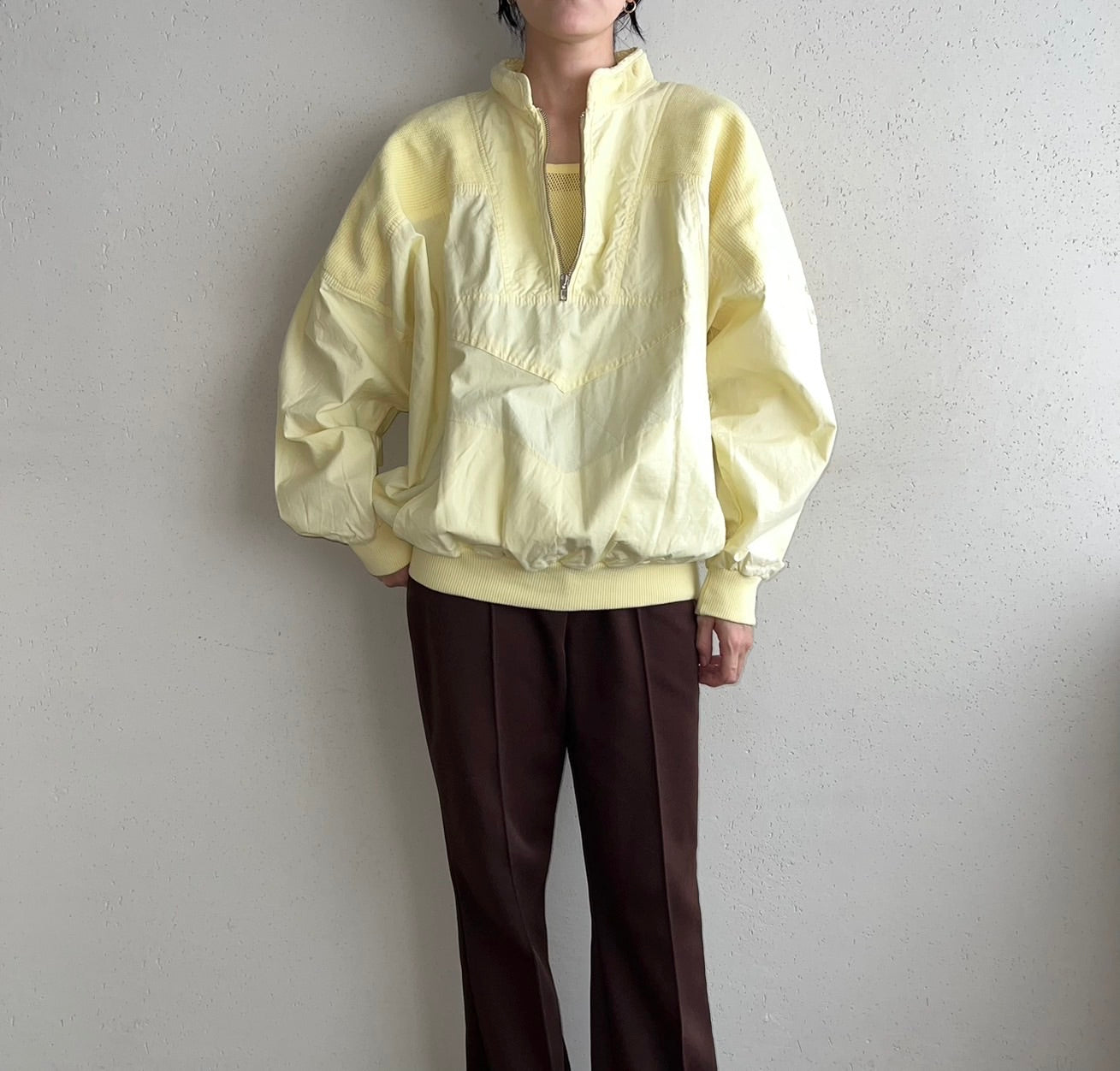 90s EURO Zipped Cotton Top