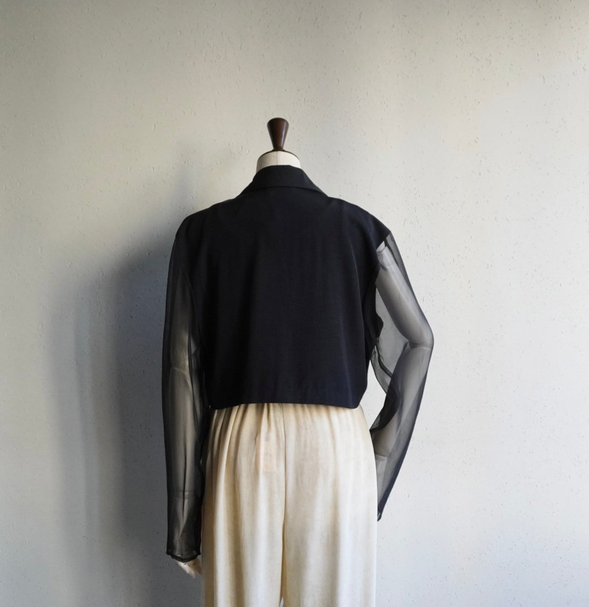 90s Sheer Sleeves Jacket,Blouse Made in USA