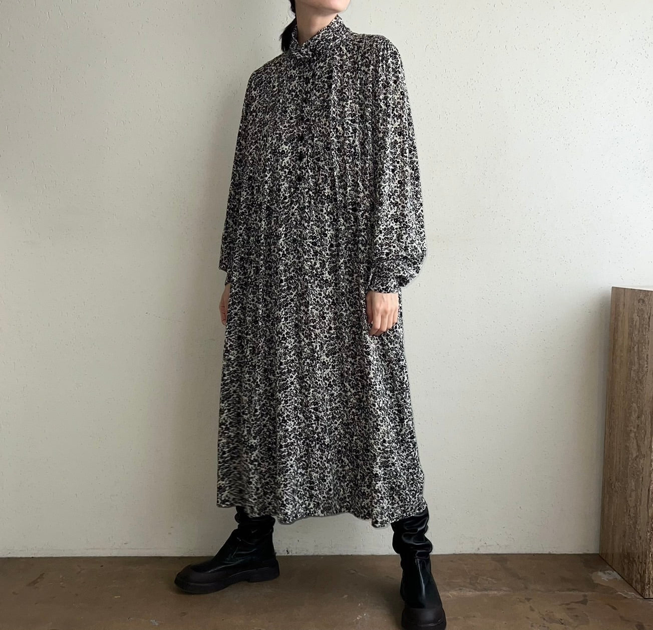 80s Printed Rayon Dress