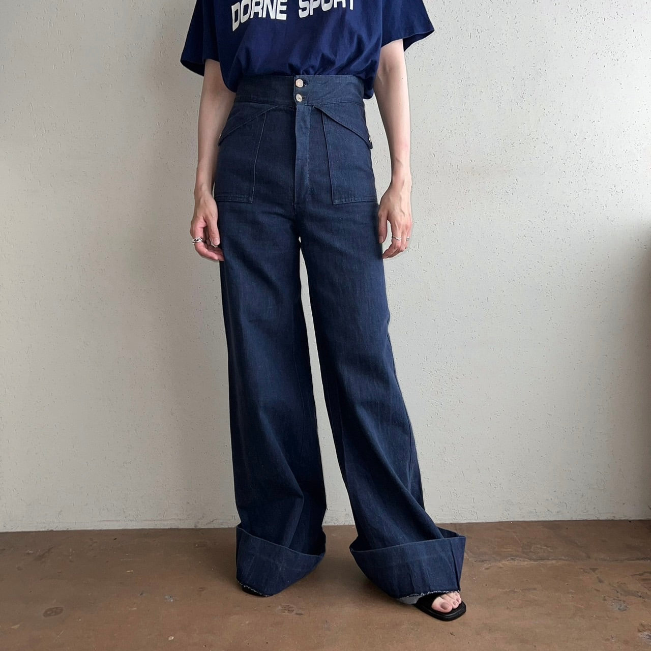 50s,60s High Waisted Denim