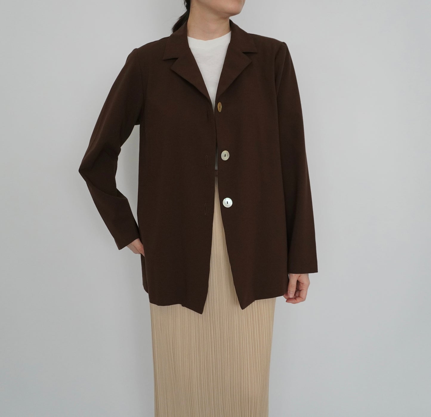 90s Brown Shirt, Jacket Made in USA