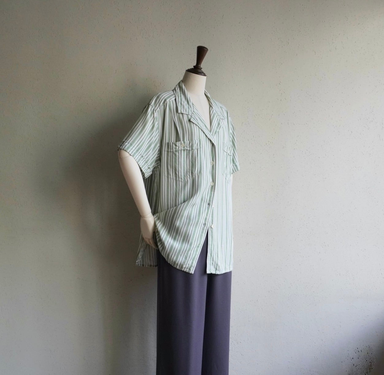 90s Striped Rayon Shirt