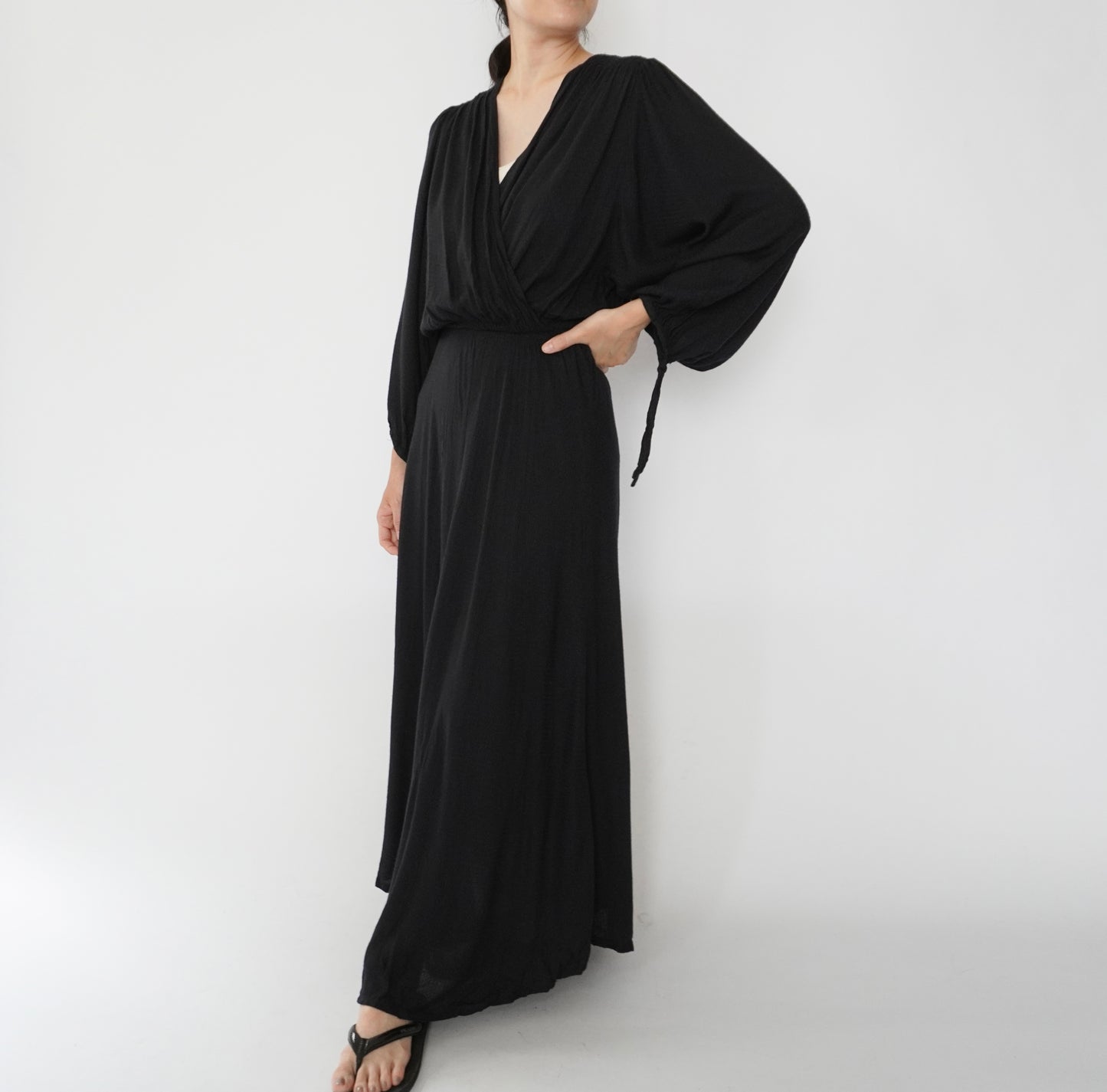 90s EURO Design Black Dress