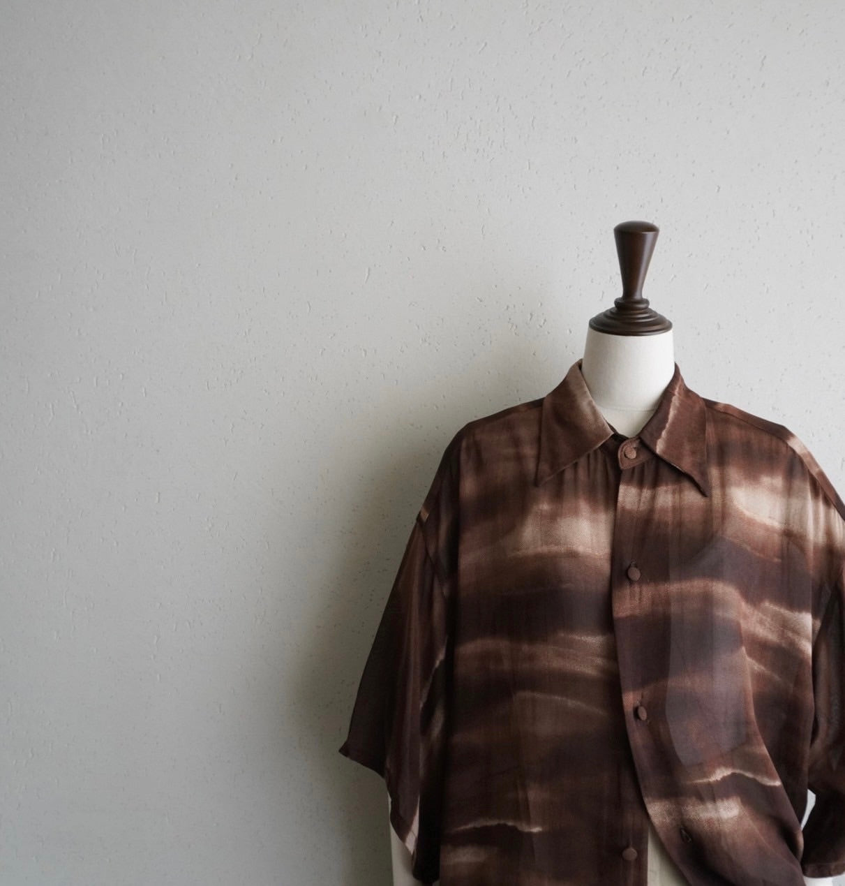 90s Printed Sheer Shirt