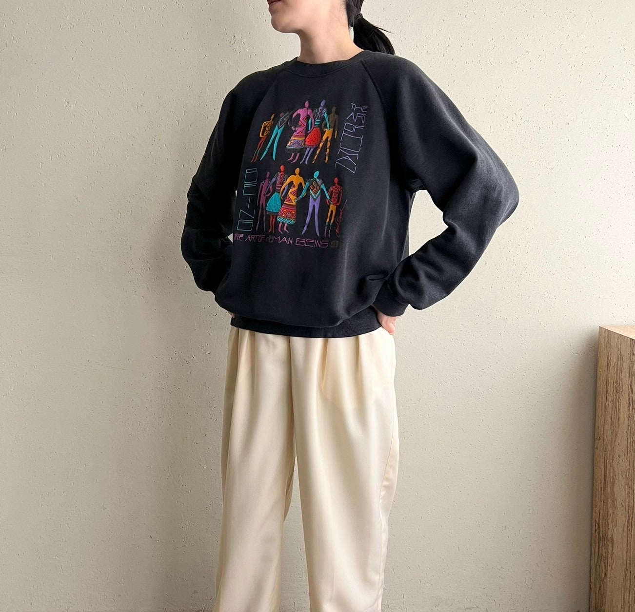 80s Printed Sweater Made in USA