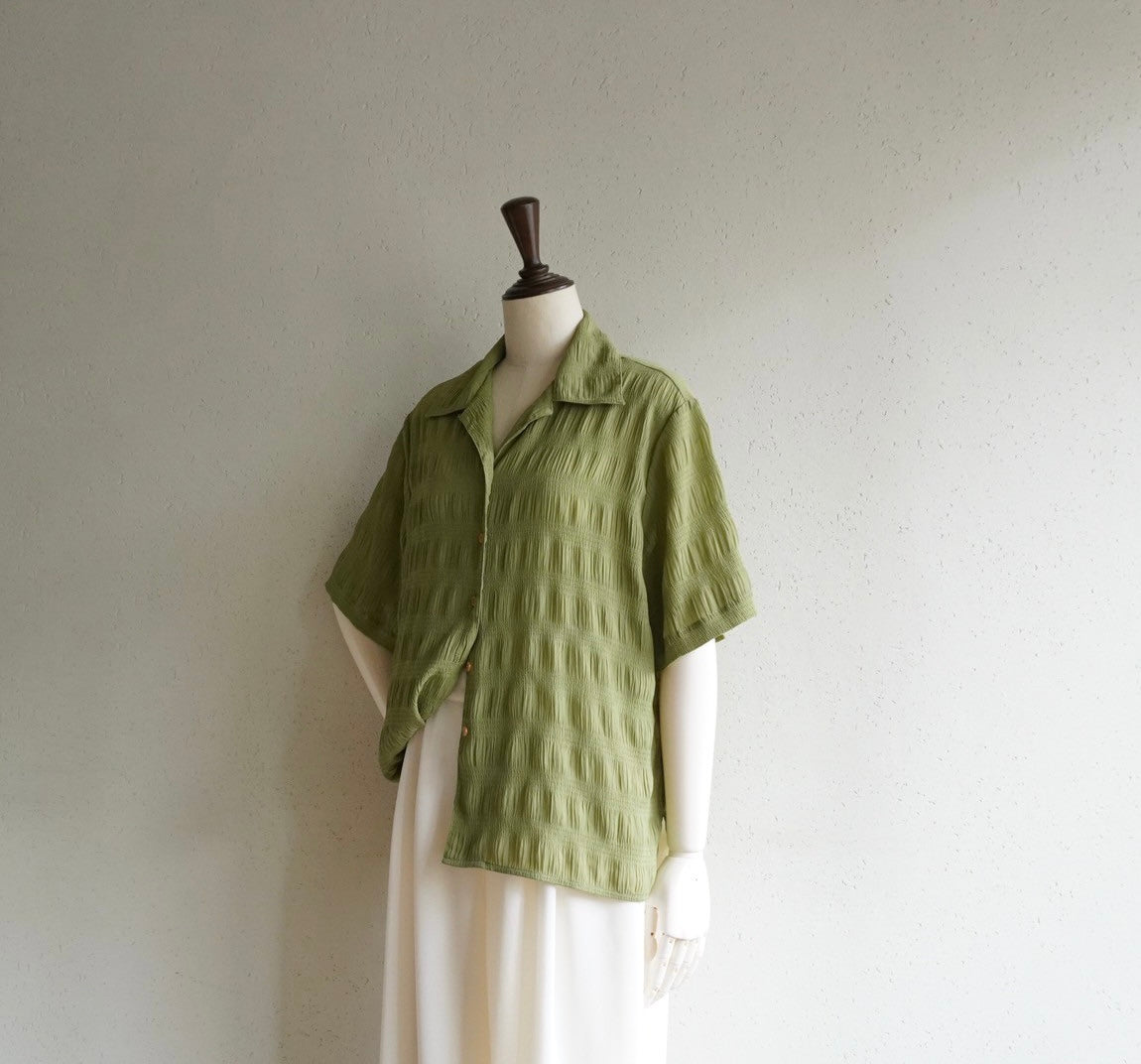 90s Pleat Green Shirt