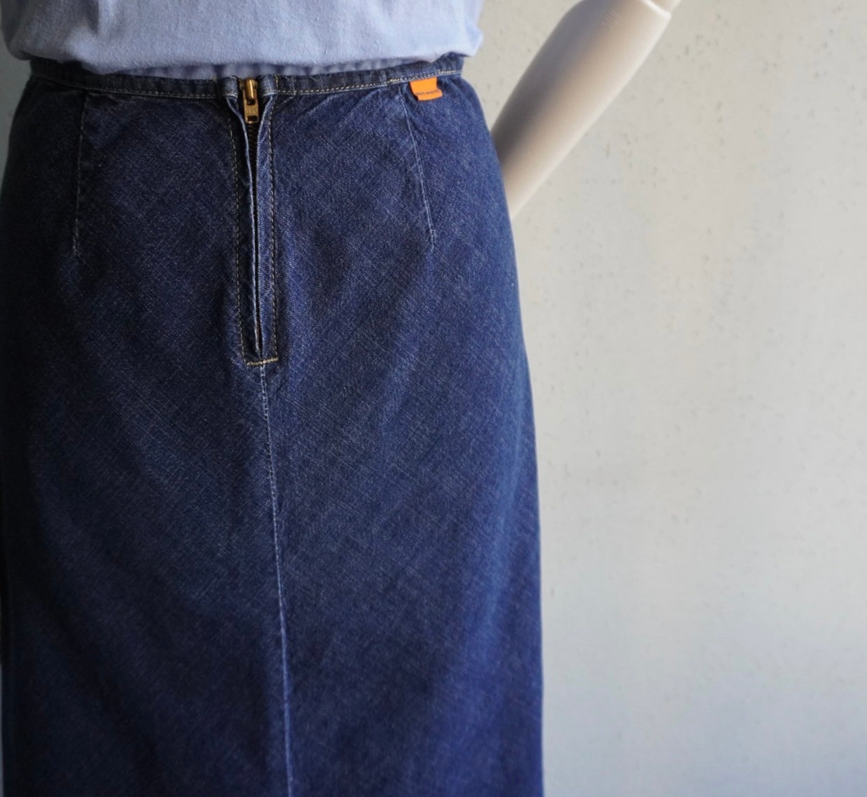 90s Denim Maxi Skirt Made in Italy