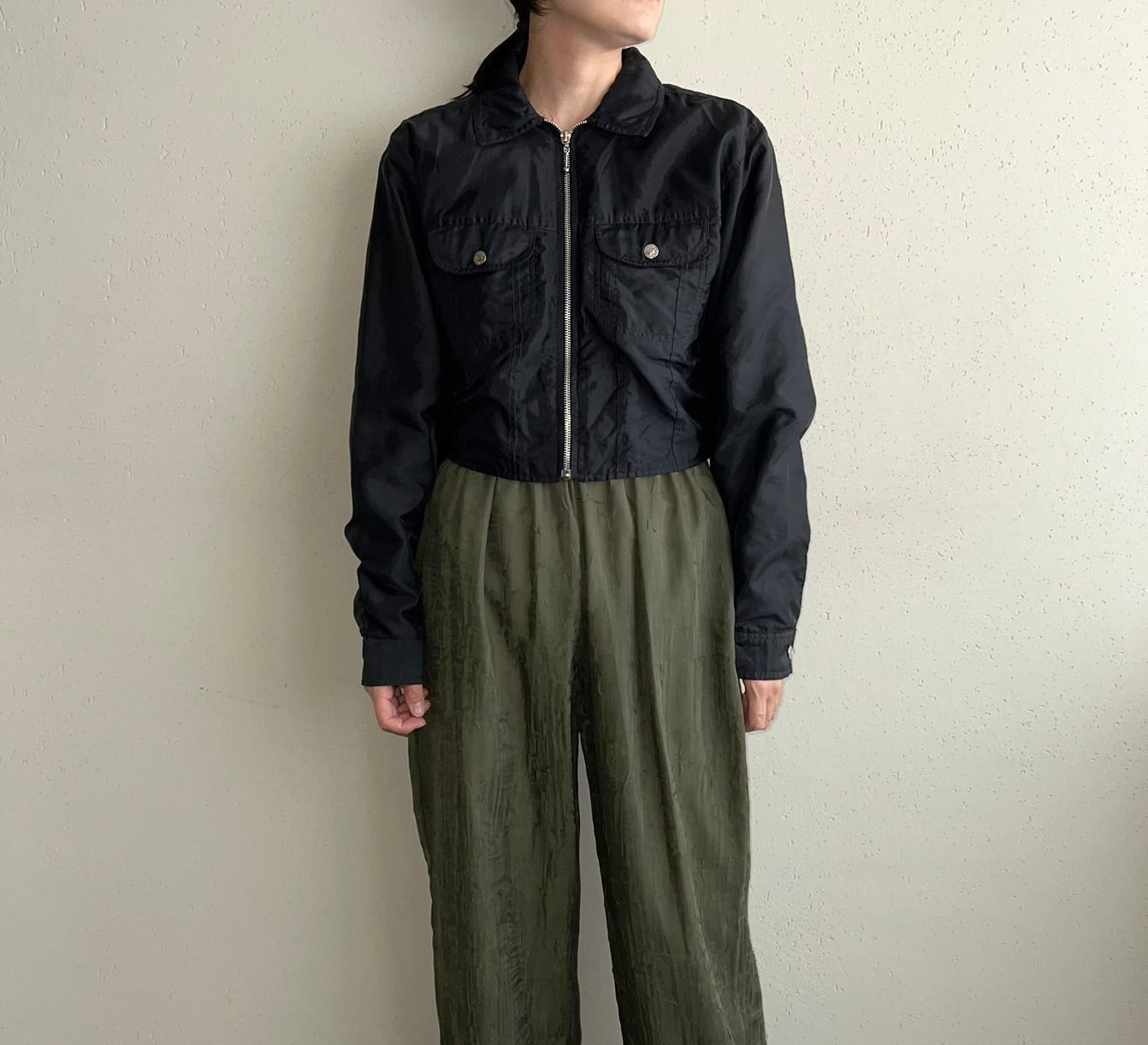 90s Black Zipped Jacket