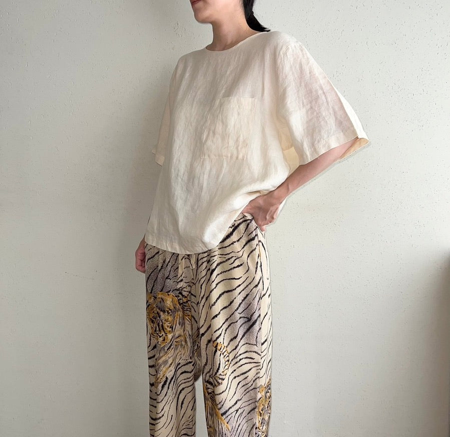 90s "Abercrombie&Fitch" Linen Top