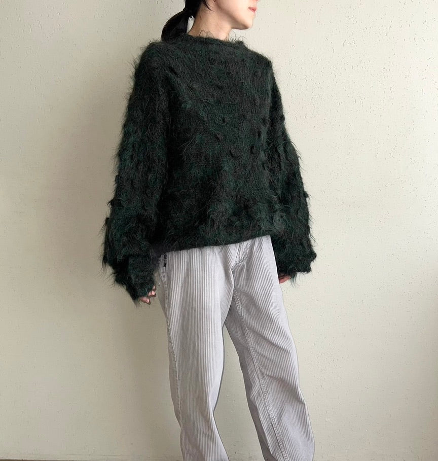 80s Design Green Knit