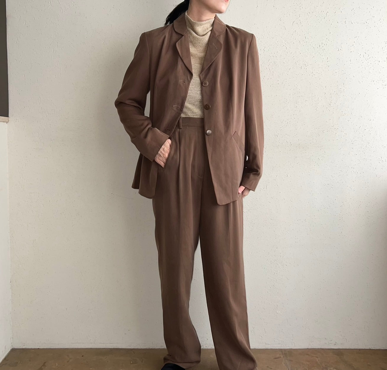 90s "ANN TAYLOR" Silk Two-Piece