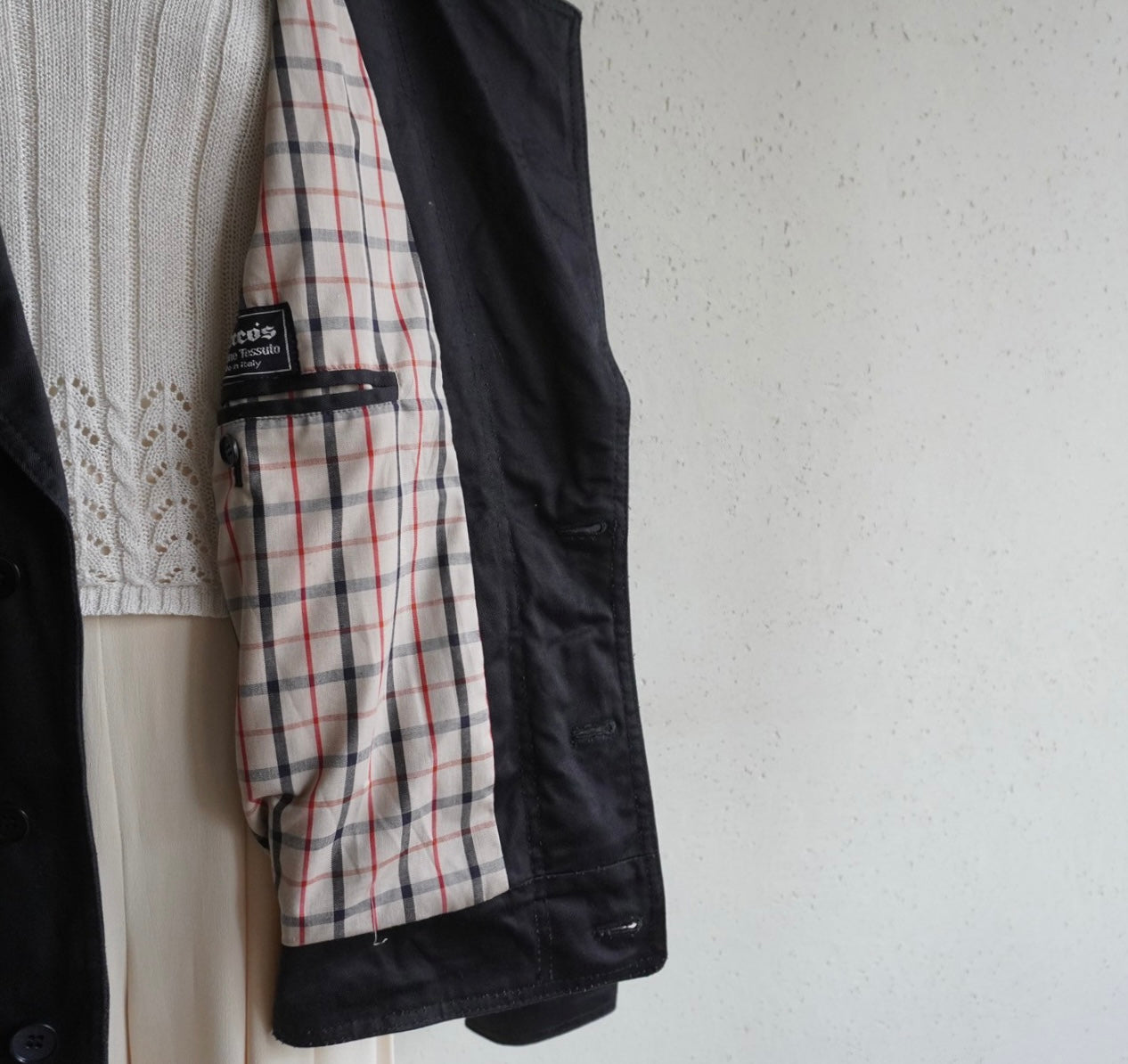 90s Black Jacket Made in Italy