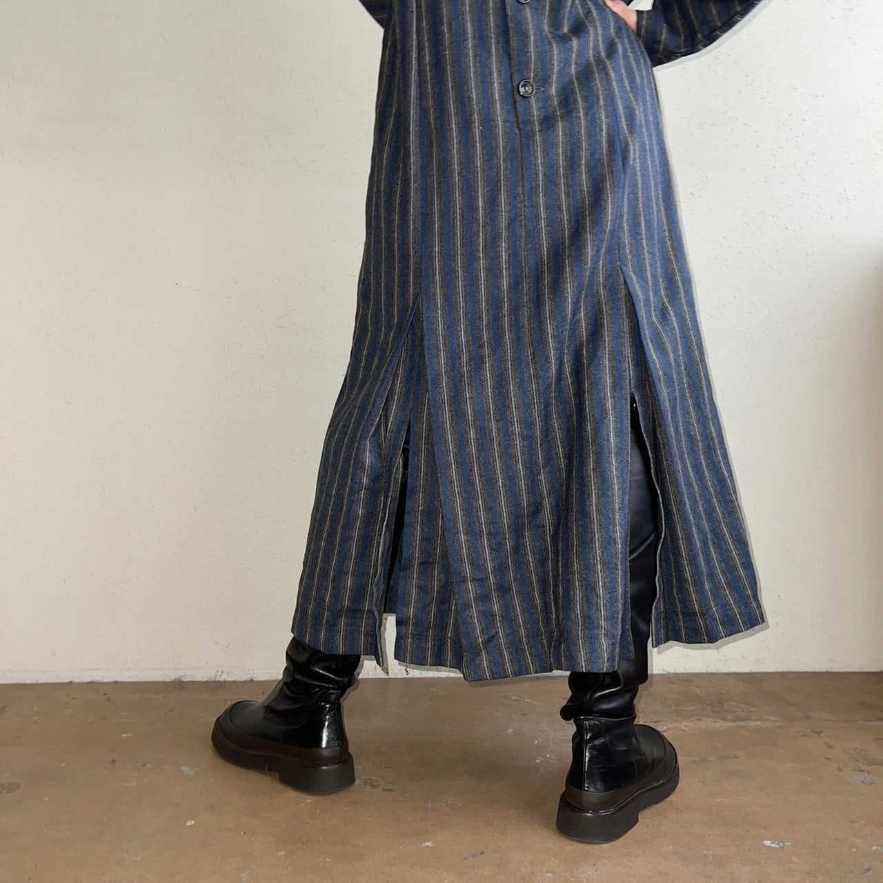 90s Striped Wool Dress Made in Italy
