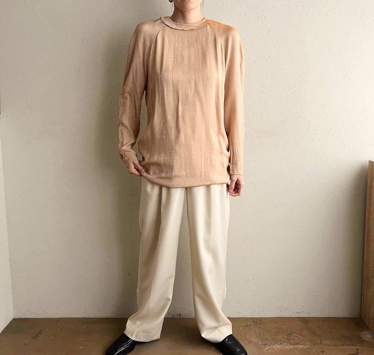 90s Pale Orange Blouse