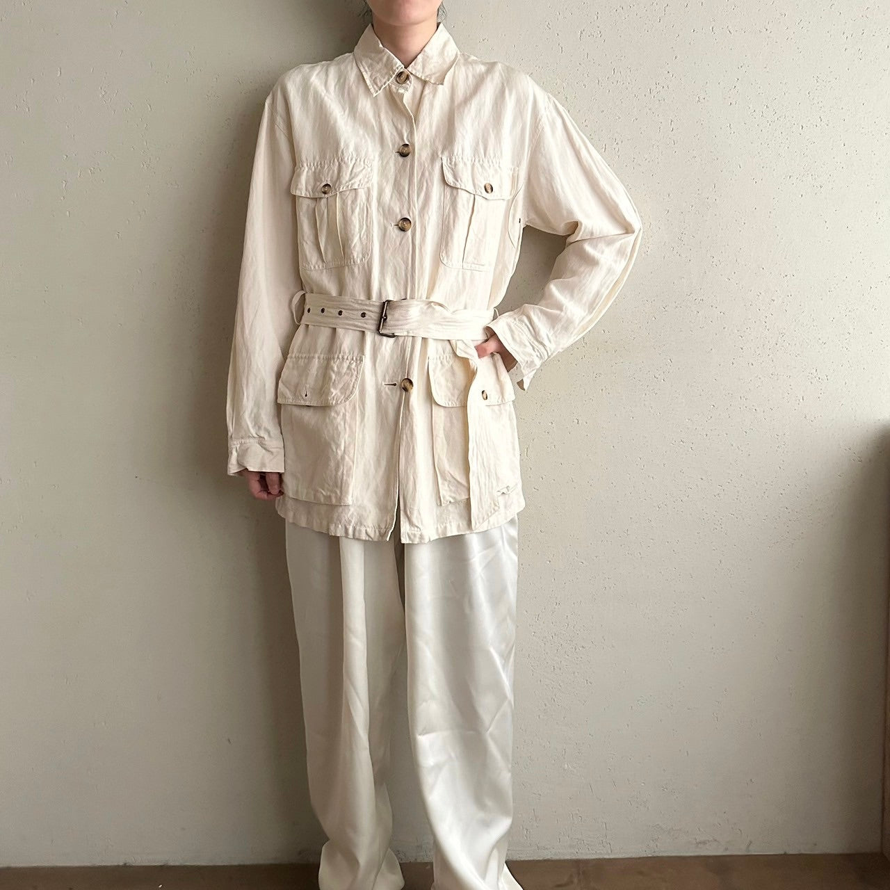 90s Silk Belted Jacket