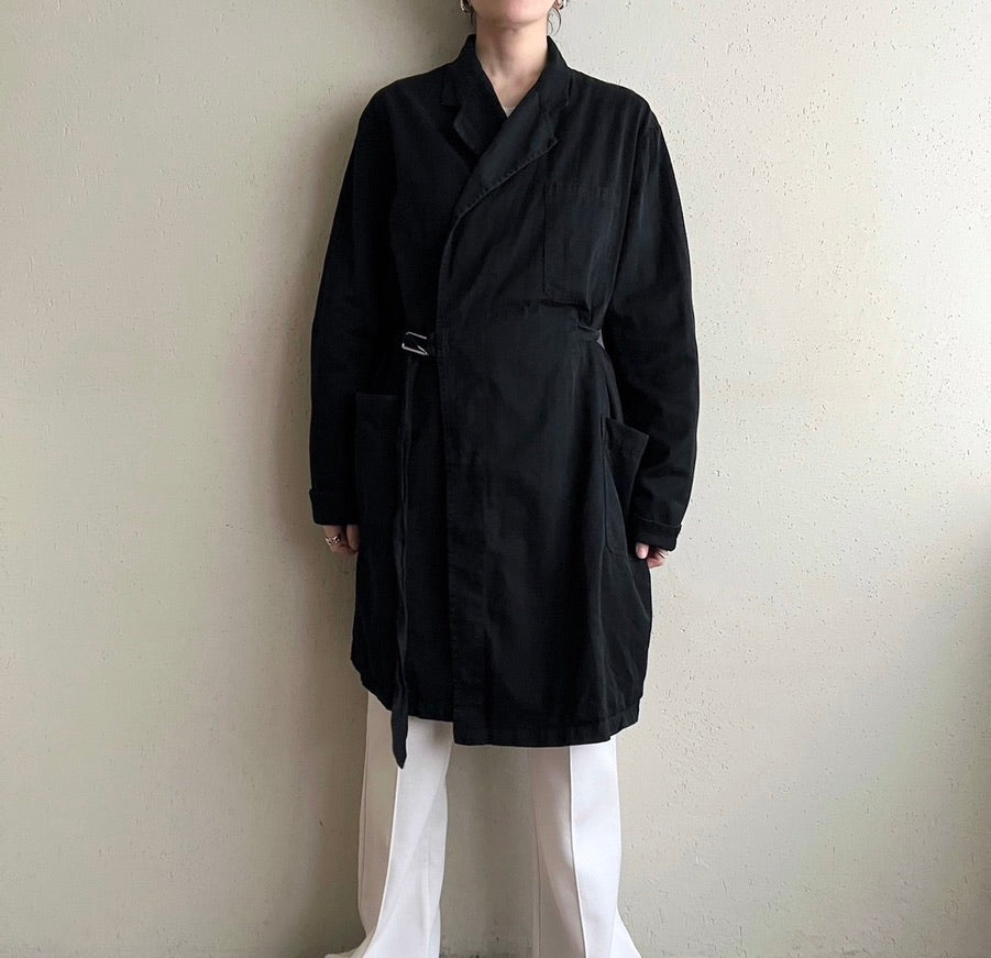 90s Black Belted Jacket
