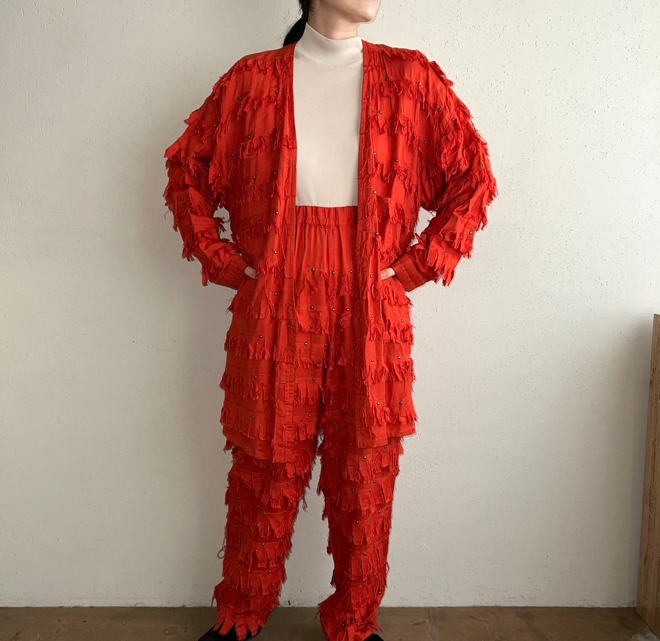 80s Rayon Fringe Jacket