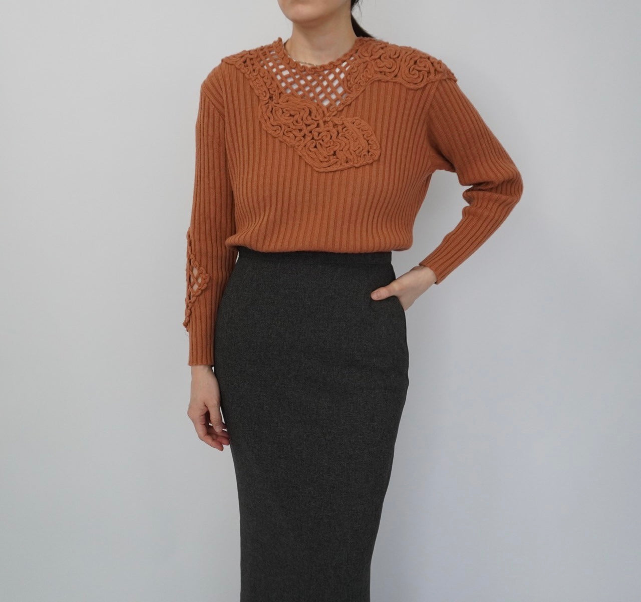 80s "Sensazioni" Ribbed Top Made in Italy