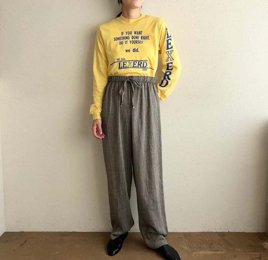 80s Printed Long Sleeves T-shirt Made in USA