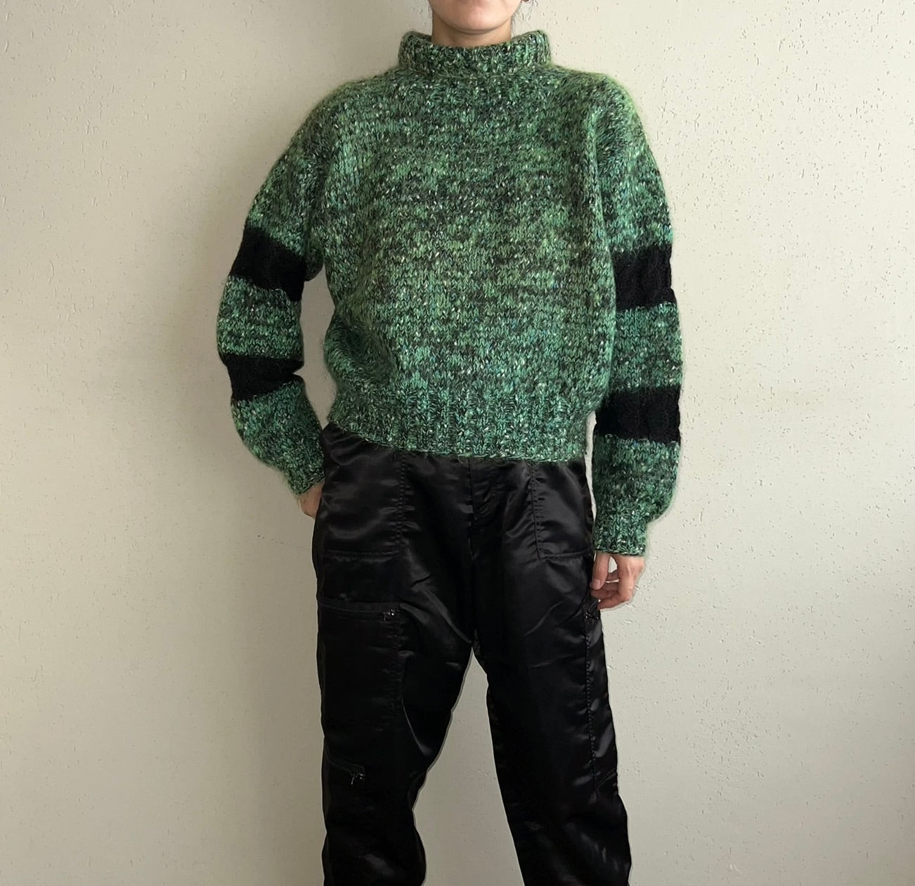 80s Green Knit