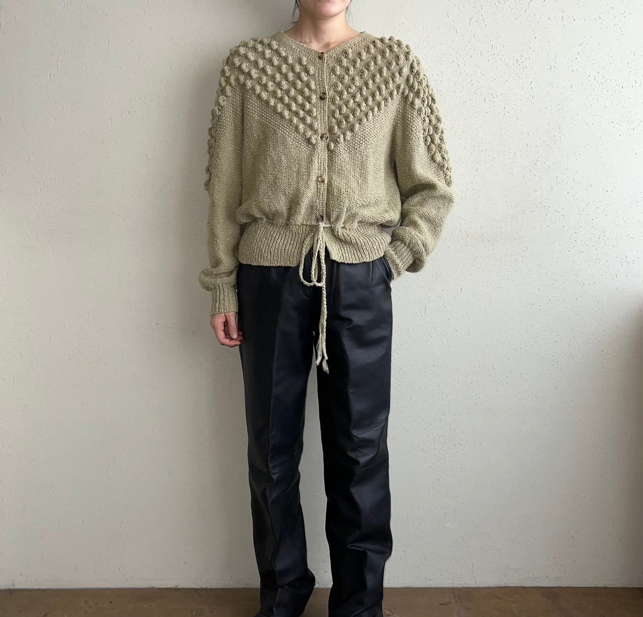 90s EURO Linen Knit Cardigan