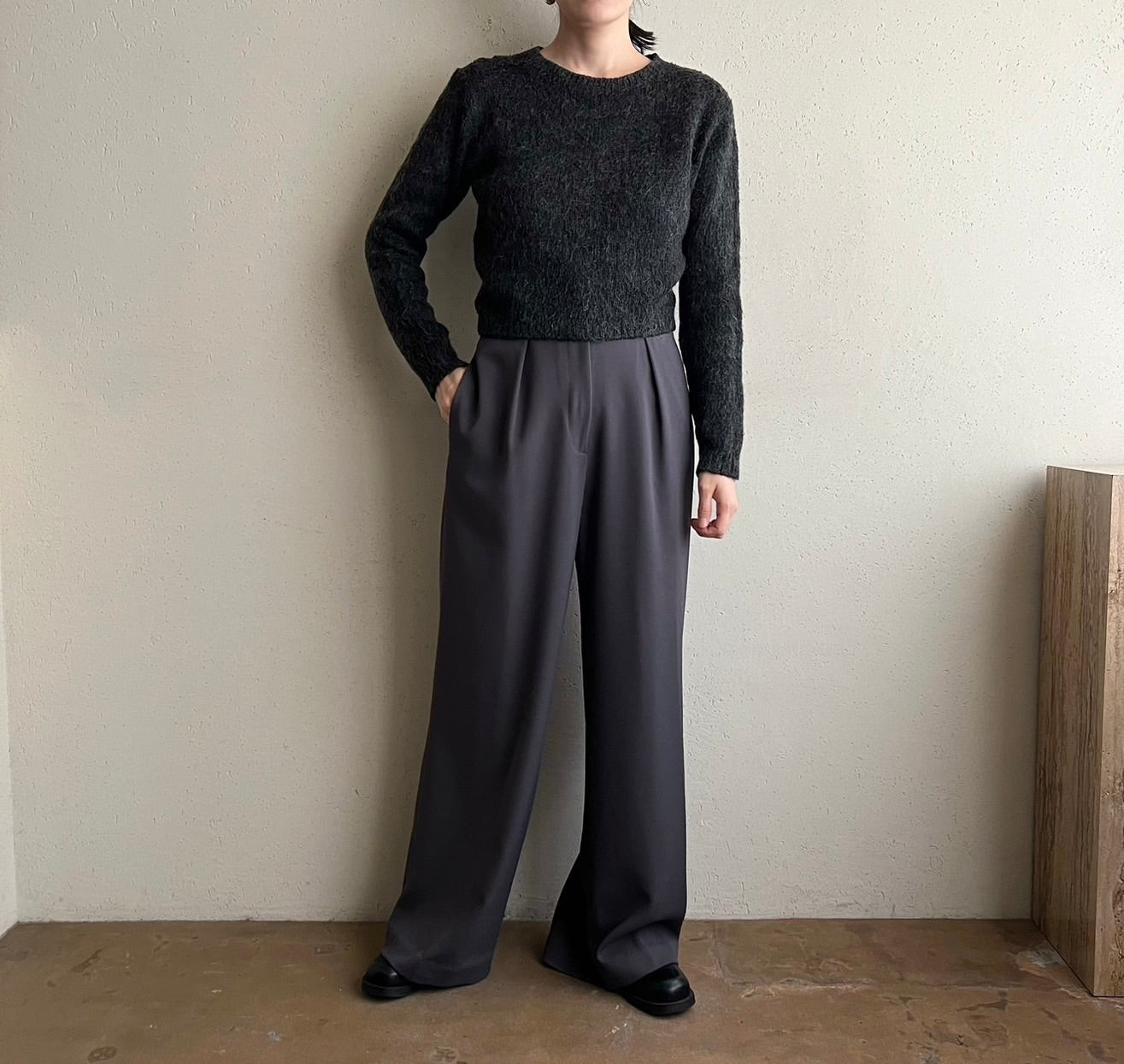 90s Cropped Light Knit Made in USA