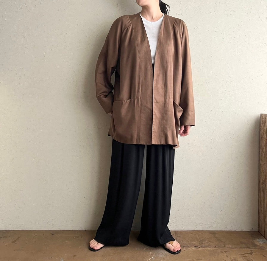 80s Silk Linen Jacket Made in Canada