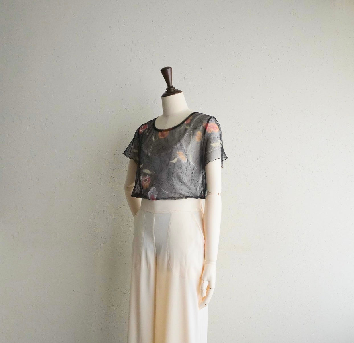 90s Printed Sheer Top