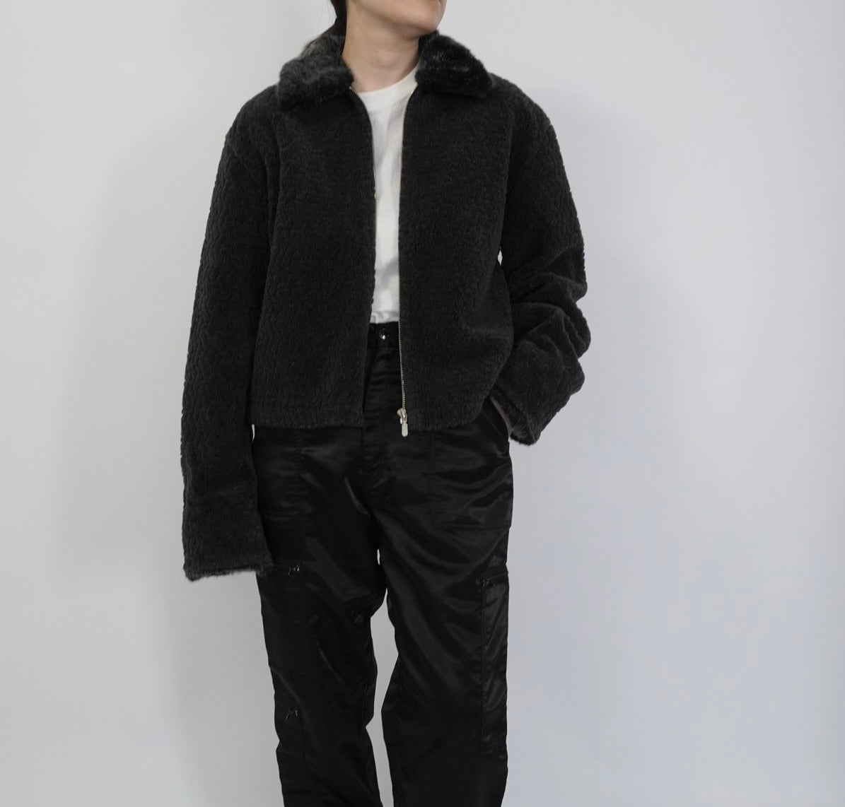 90s Fur Zip Top,Jacket