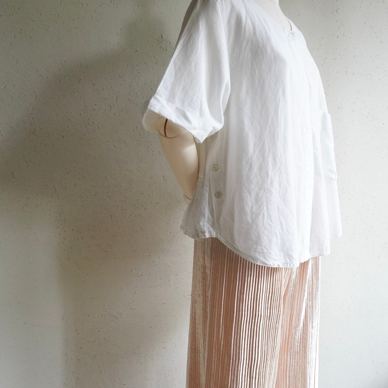 90s EURO Pleated Blouse