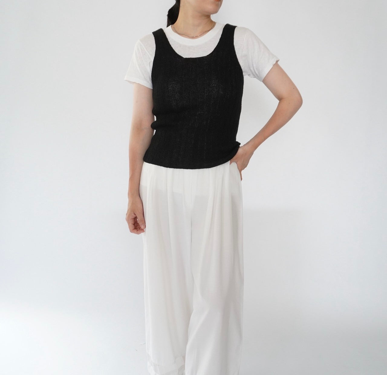 90s Ribbed Top Made in Italy