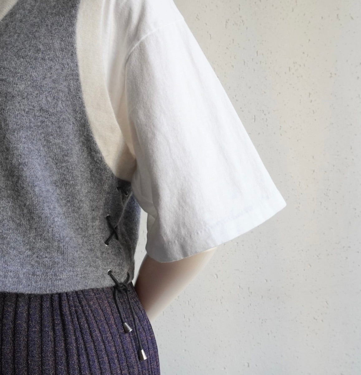 90s EURO Lace Up Knit Vest