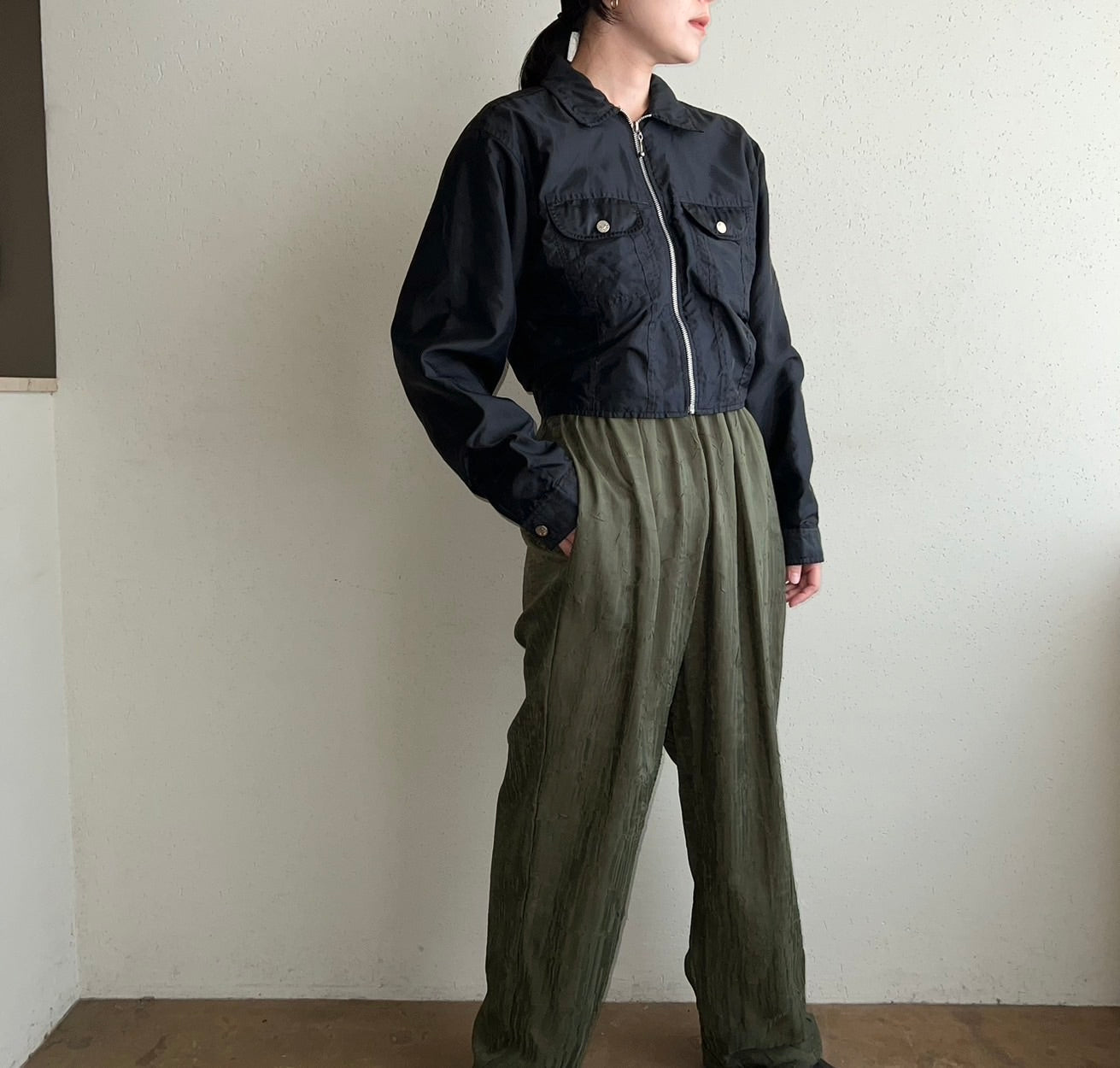 90s Black Zipped Jacket