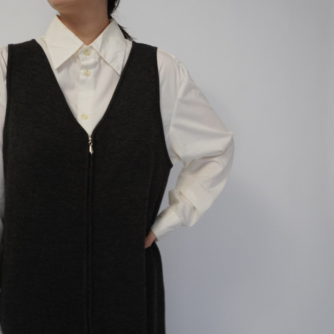 90s Zip Maxi Dress