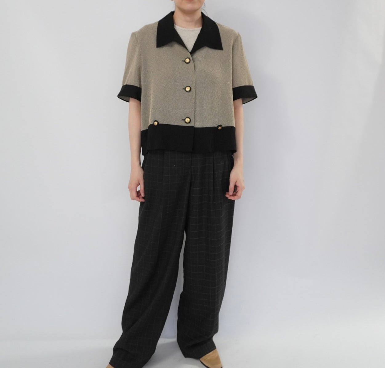 90s Two Tone Design Shirt,Jacket