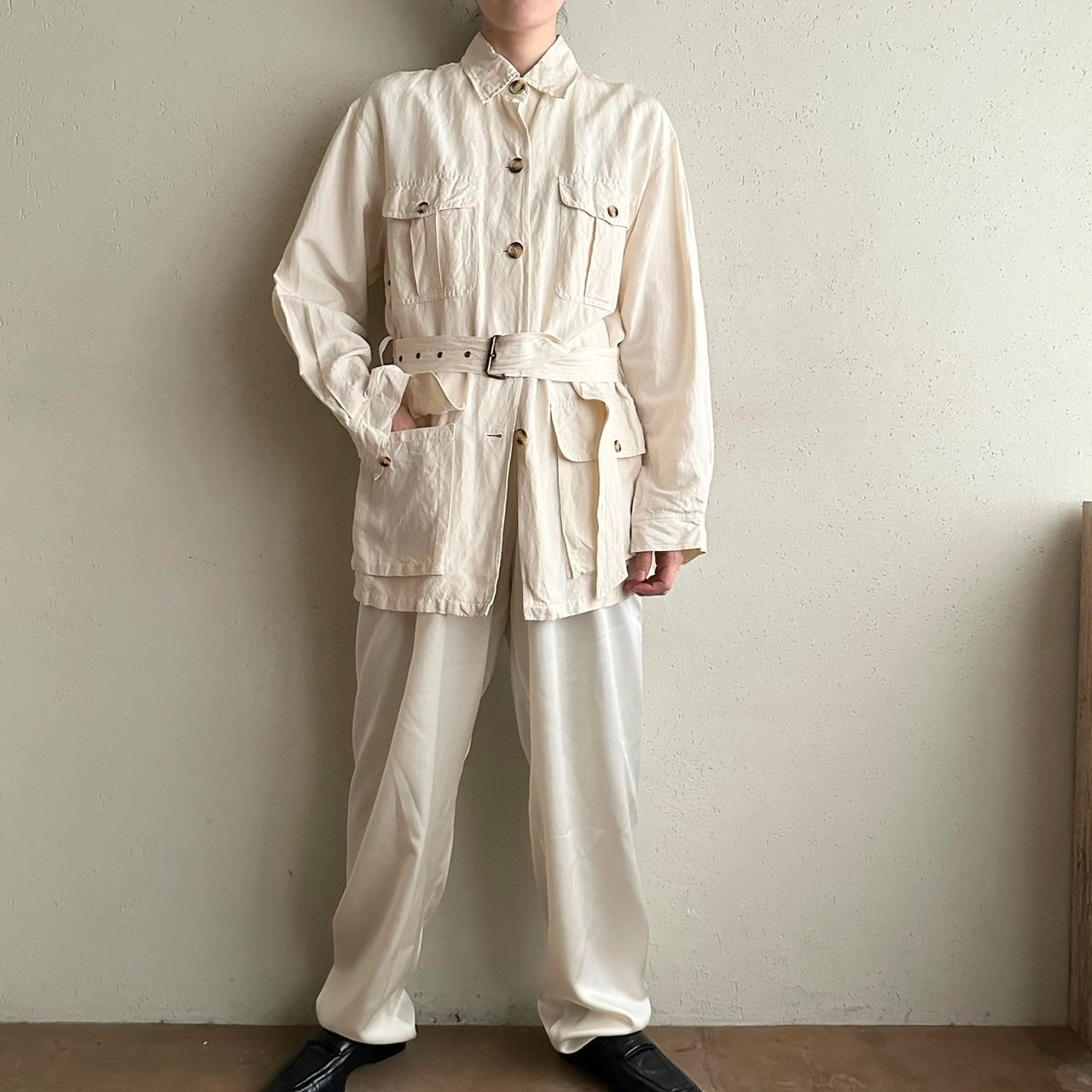 90s Silk Belted Jacket
