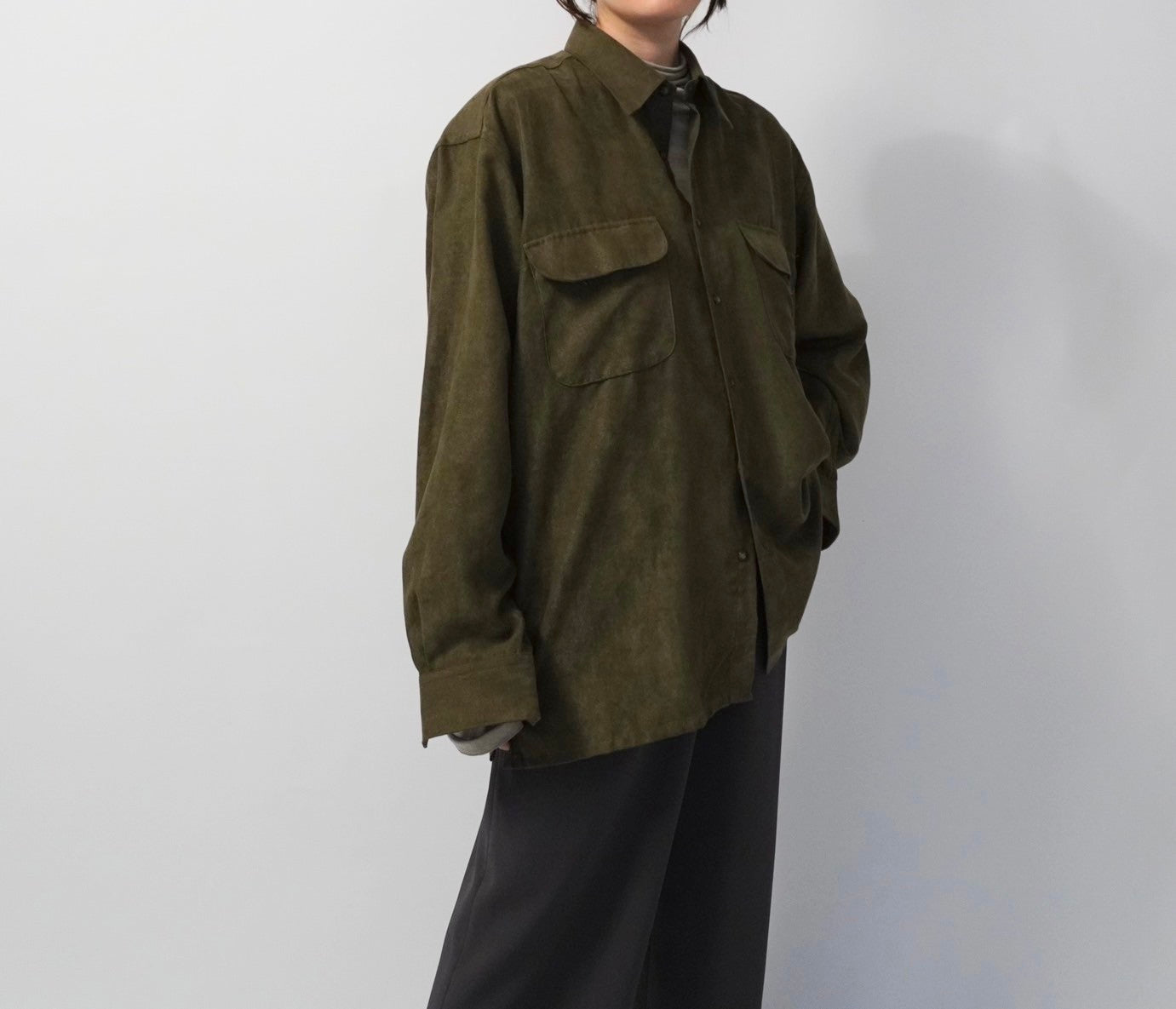 90s Faux Suede Shirt