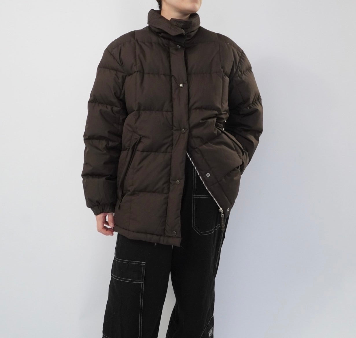 90s Brown Down Jacket