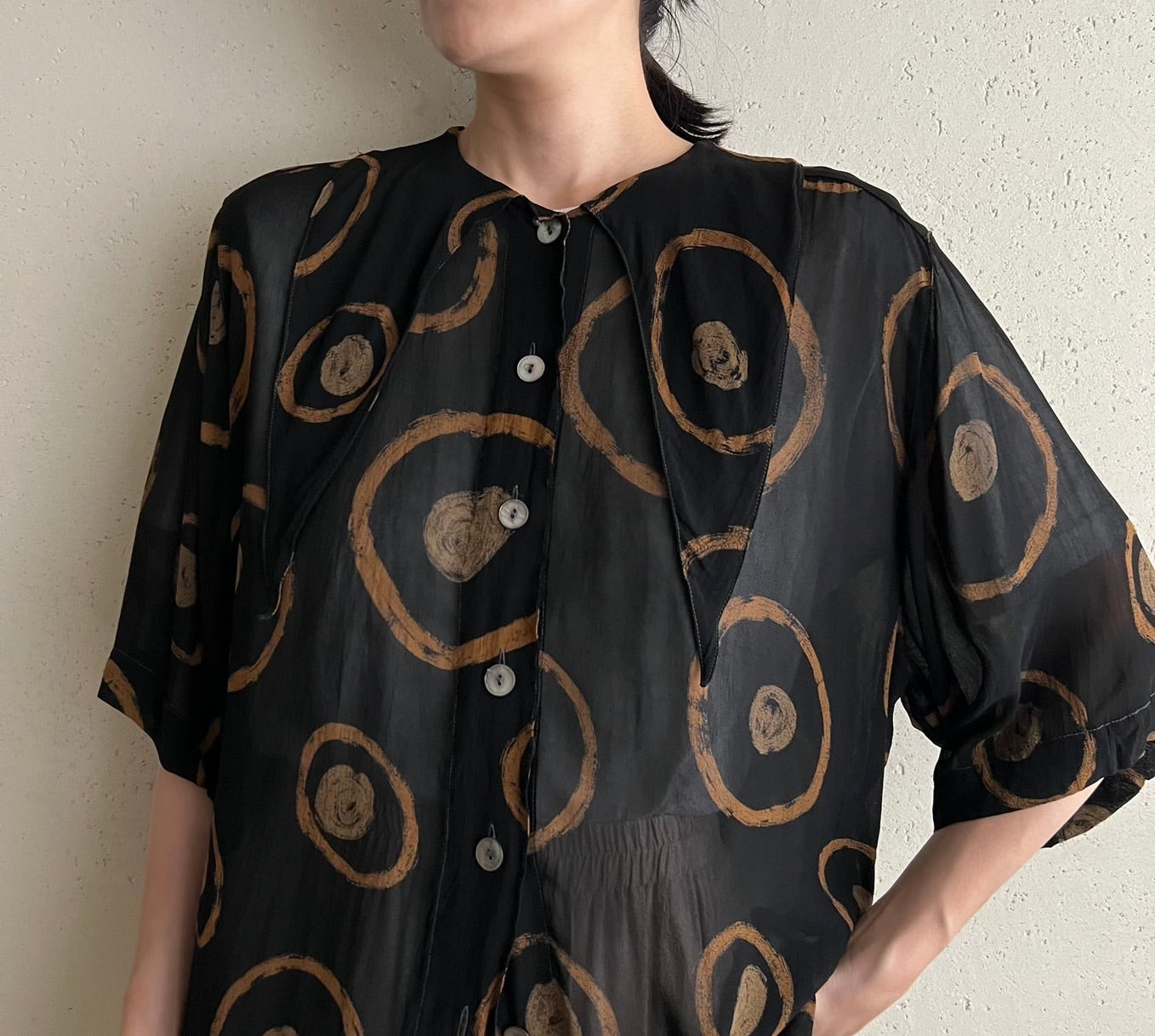 90s EURO Printed Blouse