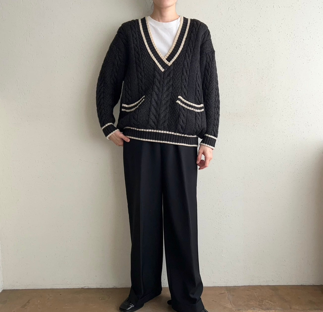 90s V Neck Knit Made in Italy