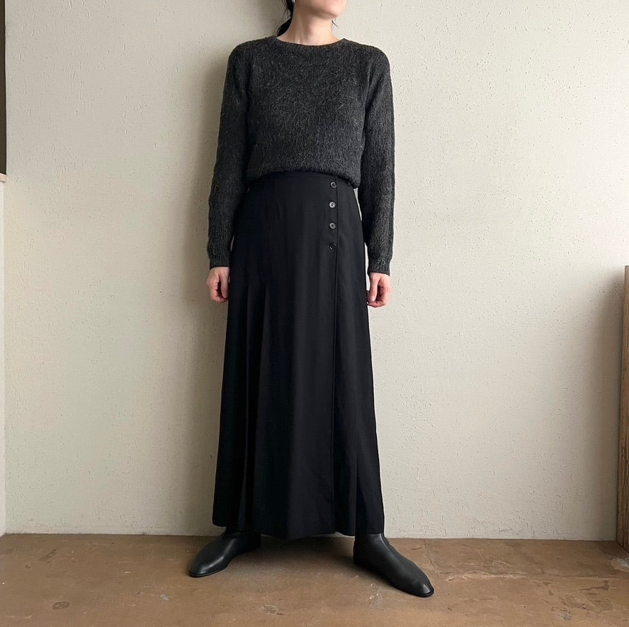 90s"Mondi" Pleated Design Skirt