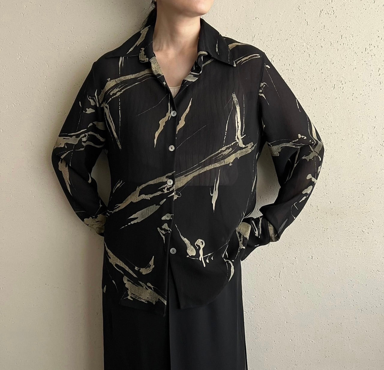 90s Sheer Shirt Made in Italy