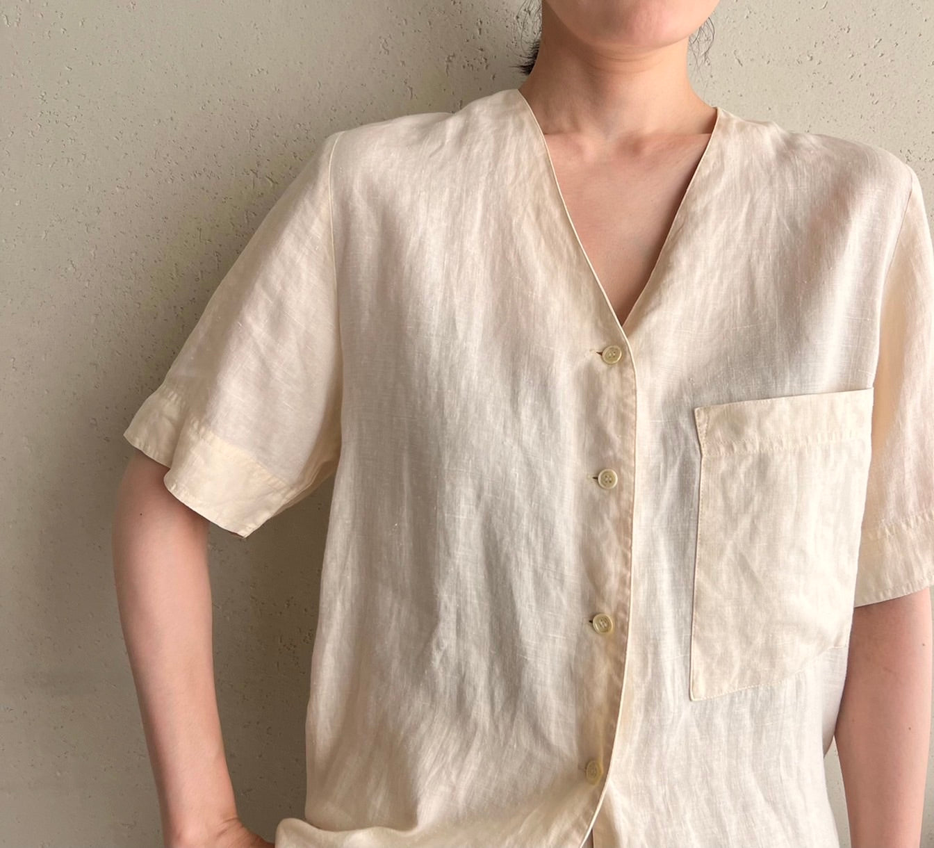 90s Linen Blouse