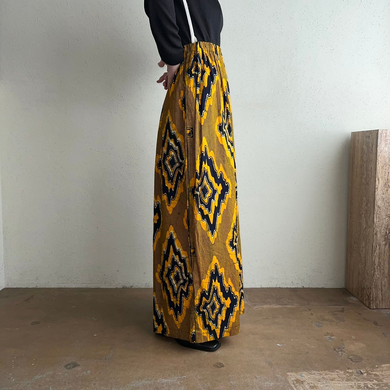 70s Printed Maxi Skirt