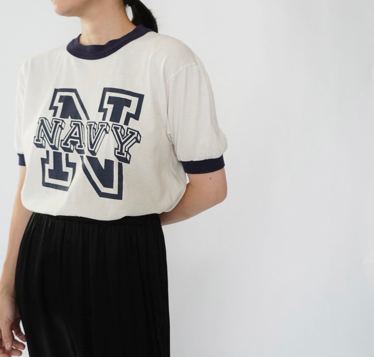 90s Printed Ringer T-shirt Made in USA