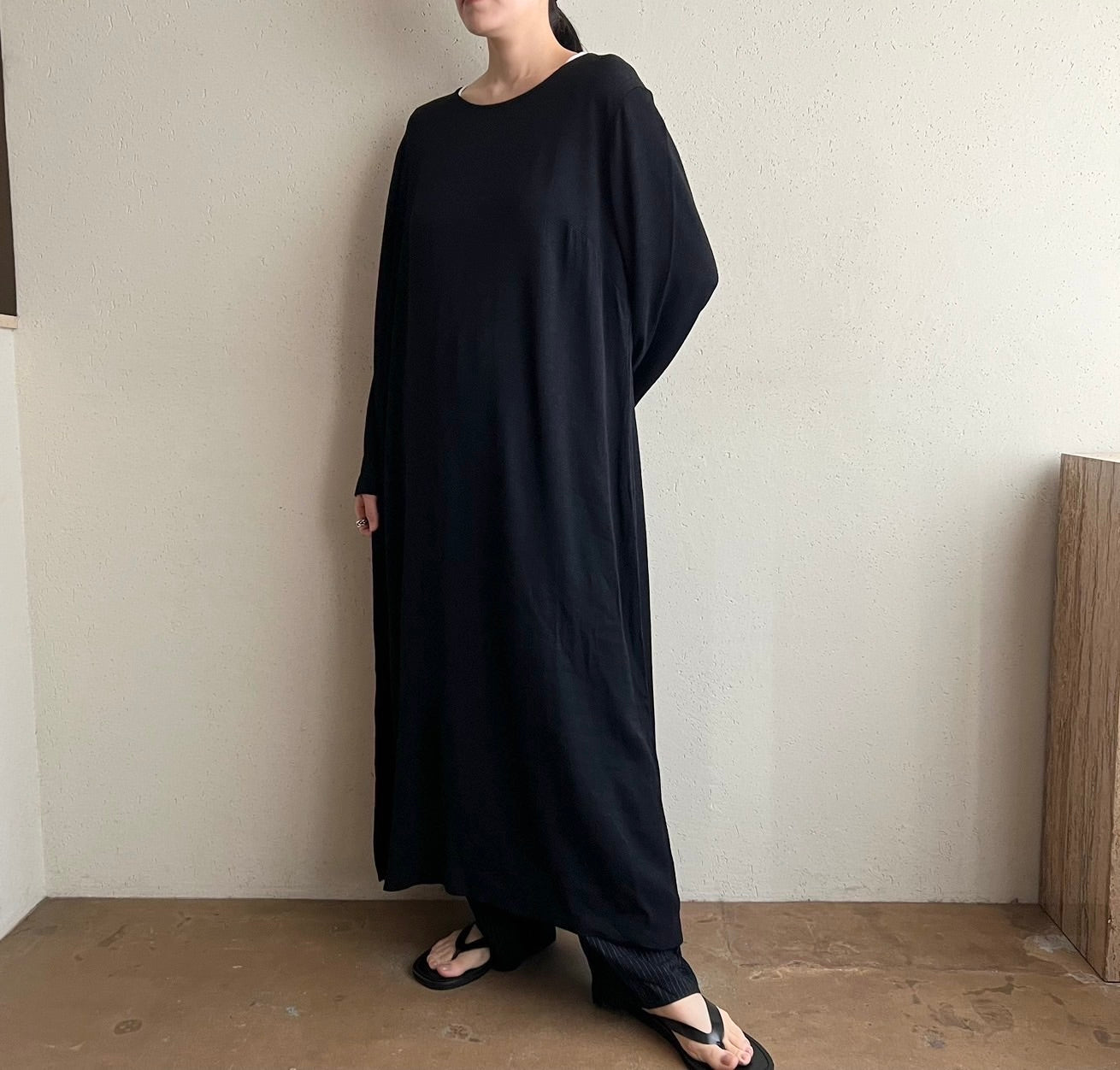 90s Rayon Black Dress Made in USA