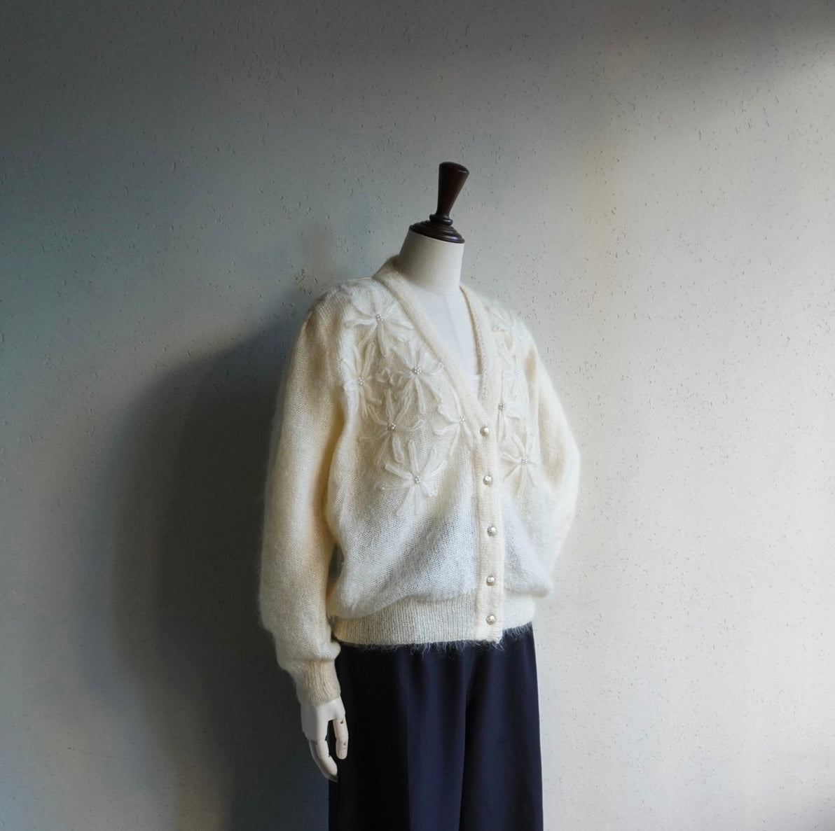 90s Design Mohair Knit Cardigan Made in Italy