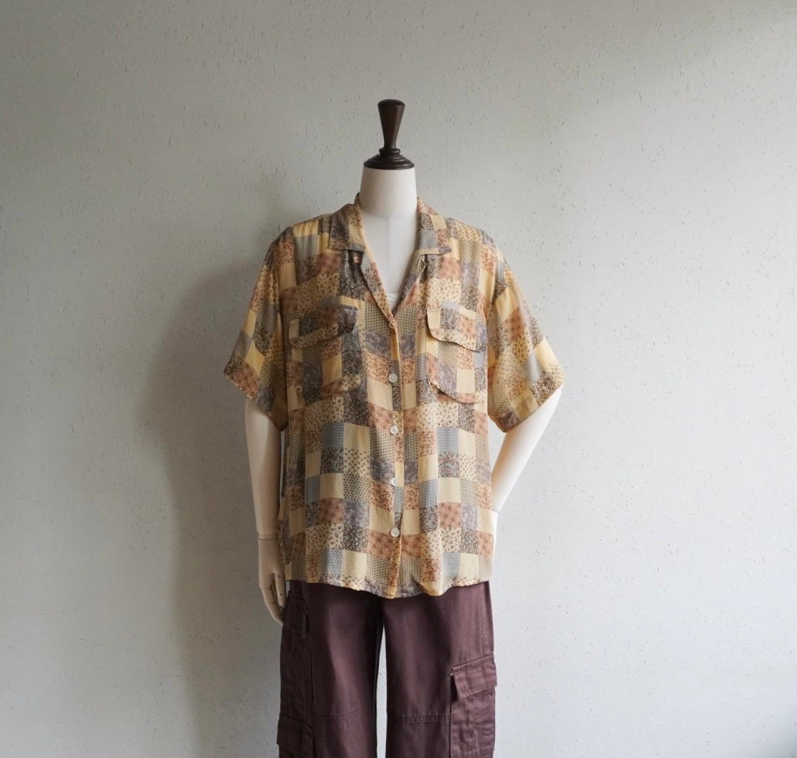 90s"NORTON & WILSON" Printed Silk Shirt Made in Italy