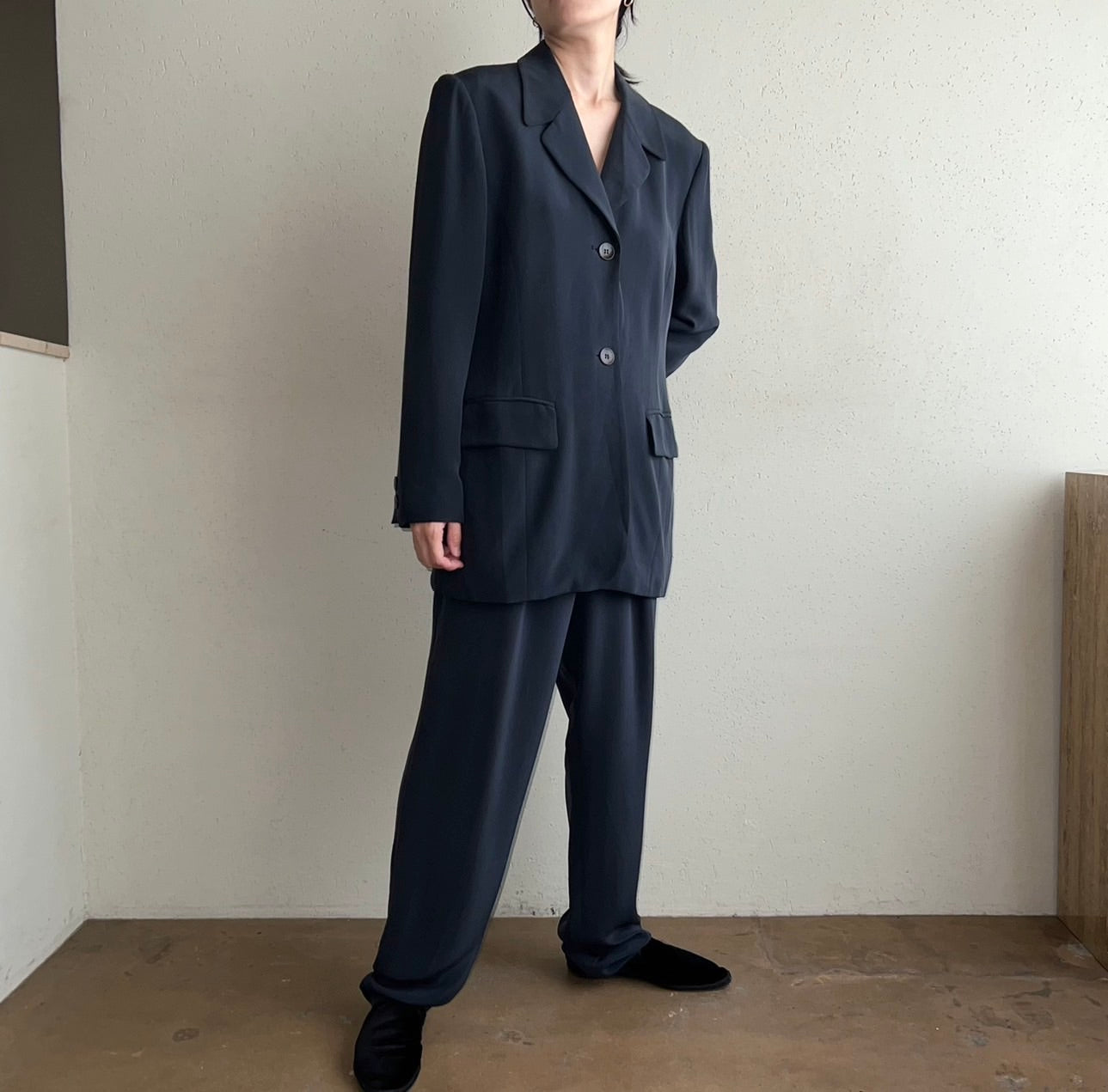 90s Silk Two-Piece Suit