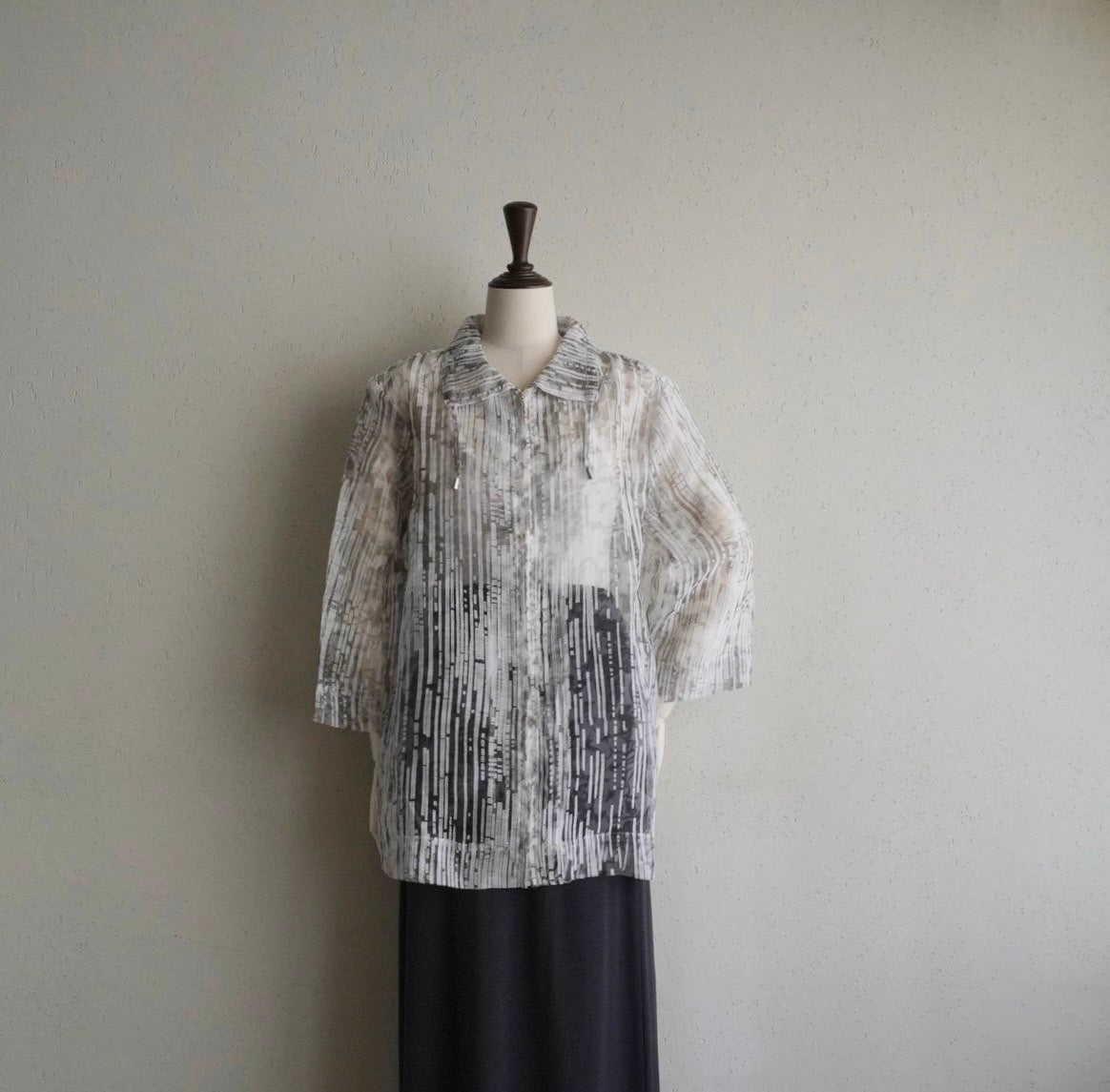 90s Sheer Zipped Shirt, Jacket